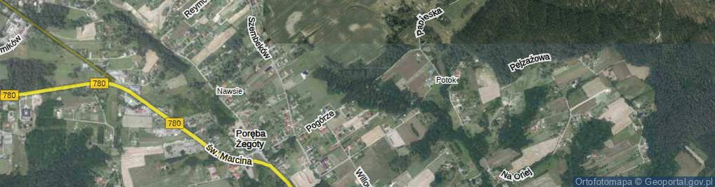 Zdjęcie satelitarne Pogórze ul.